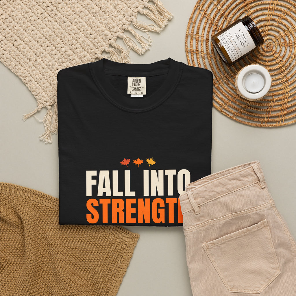 Fall Into Strength | Women's Garment-Dyed Graphic Tee