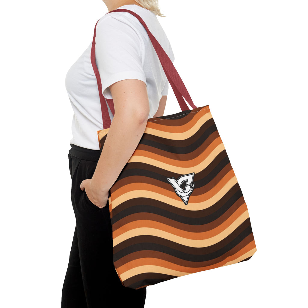 Copper Wave Tote Bag — All-Over Print Gym & Everyday Tote