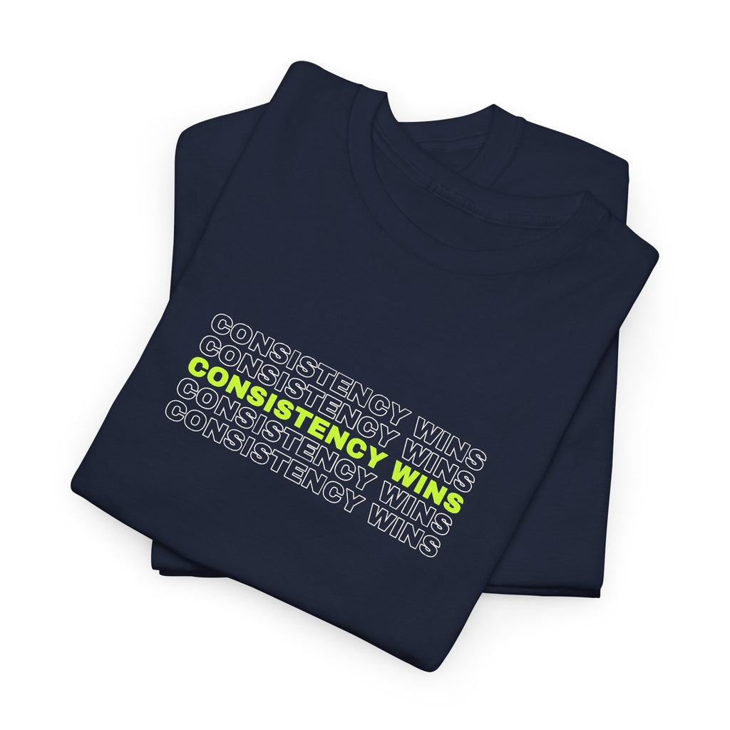 Consistency Wins | Men's Graphic Gym T-Shirt