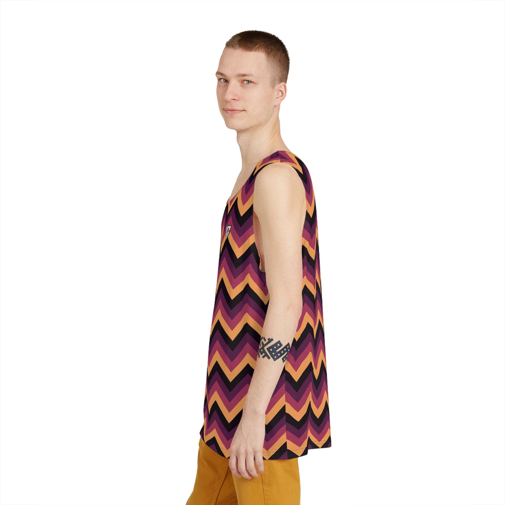 Plum Spice Chevron Men's Athletic Tank