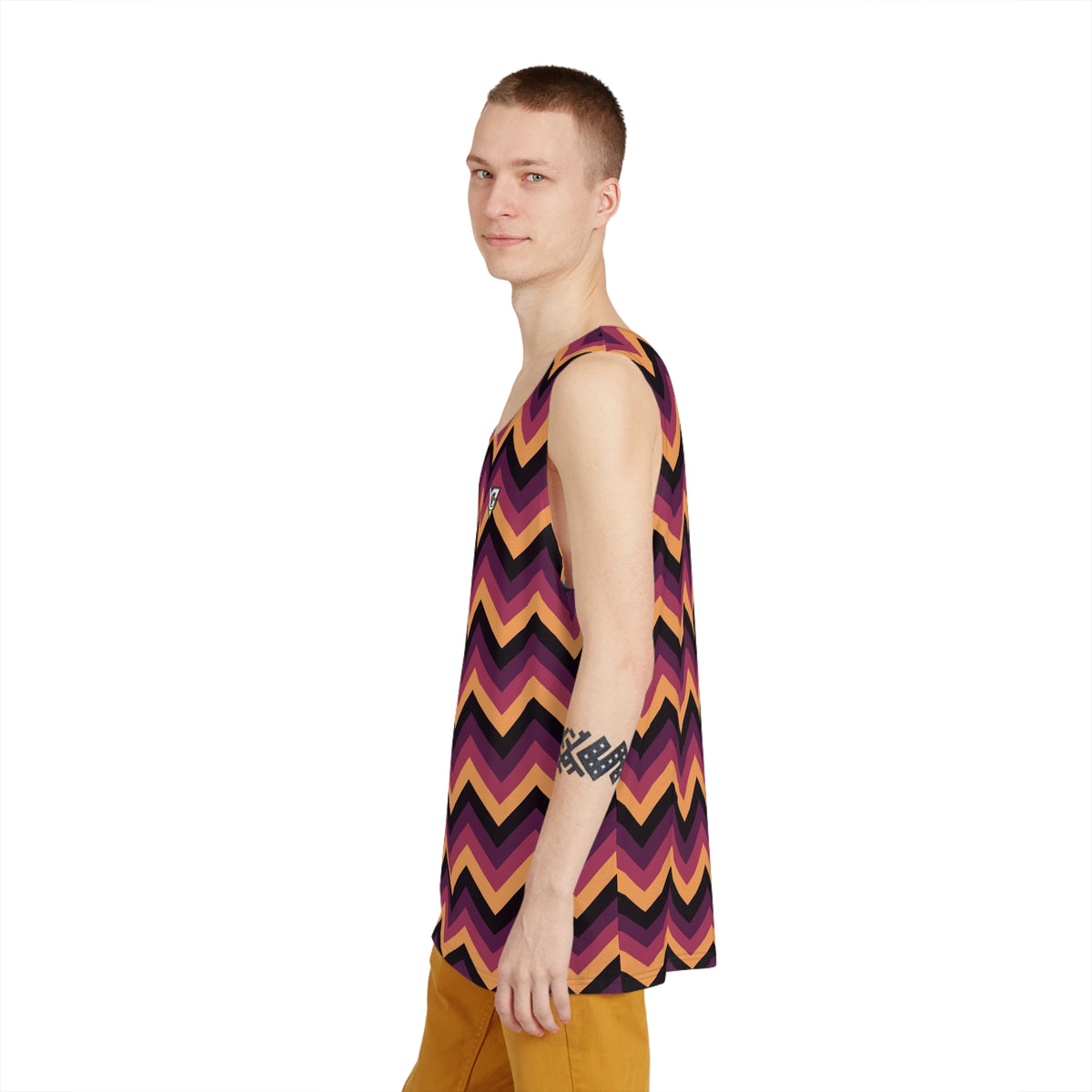 Plum Spice Chevron Men's Athletic Tank