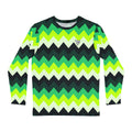 Jungle Zigzag Men's Long Sleeve Athletic Shirt