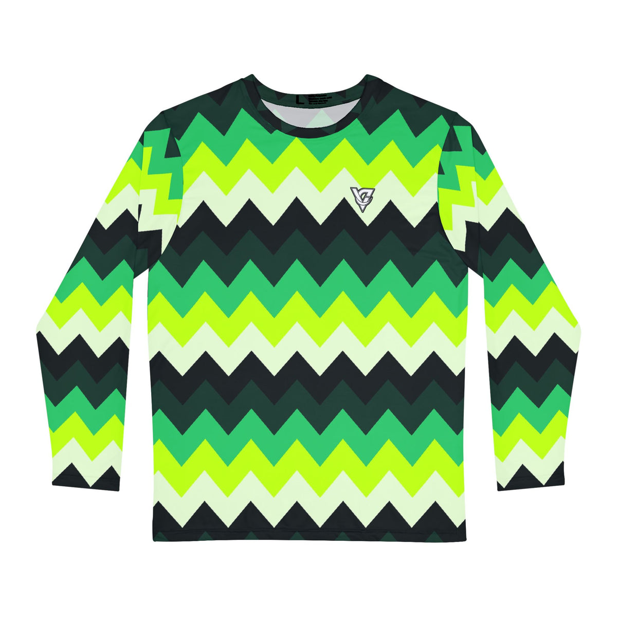 Jungle Zigzag Men's Long Sleeve Athletic Shirt