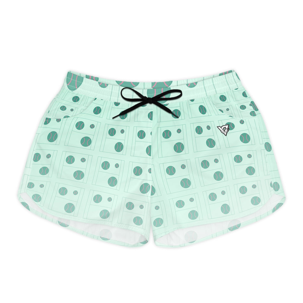 Tennis Mint Glow Baseline Seam Women's Athletic Shorts with Pockets