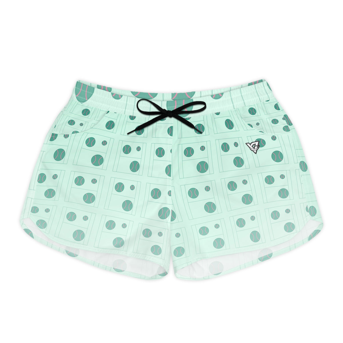 Tennis Mint Glow Baseline Seam Women's Athletic Shorts with Pockets