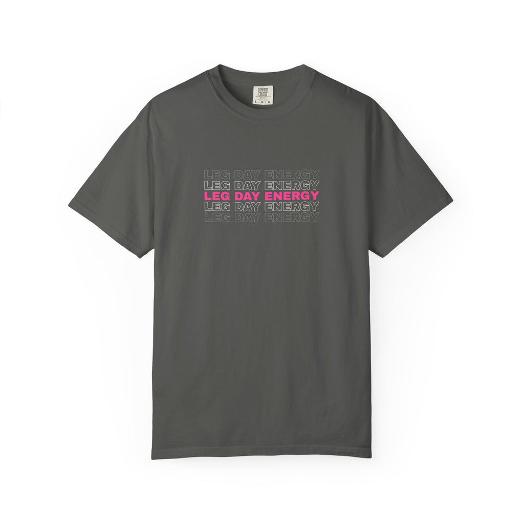 Leg Day Energy | Women's Garment-Dyed Graphic Tee