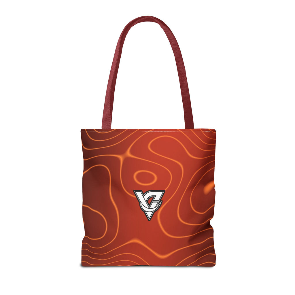 Sunset Orchard Topo Tote Bag — All-Over Print Gym & Everyday Tote
