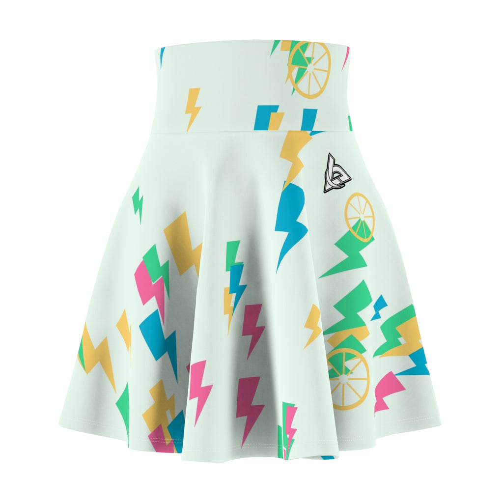 Cycling Mint Sorbet Bolt Strike Women's Athletic Skater Skirt