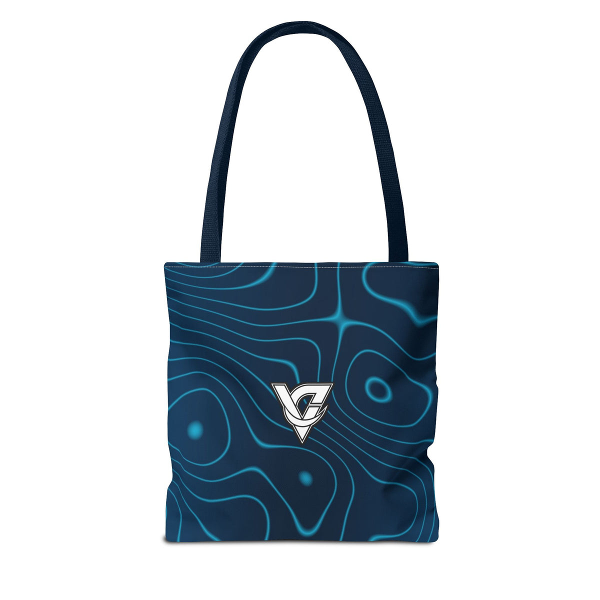 Ocean Topo Tote Bag — All-Over Print Gym & Everyday Tote