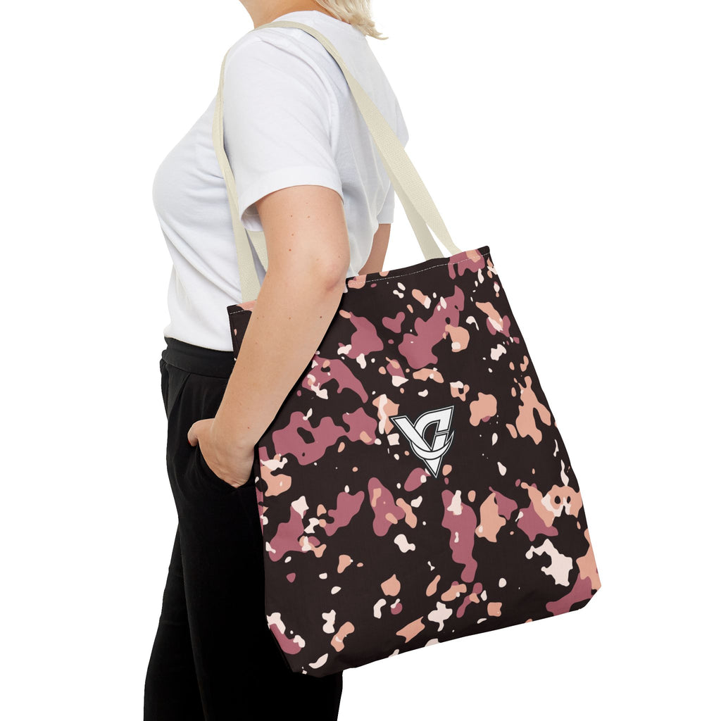 Rose Gold Splatter Tote Bag — All-Over Print Gym & Everyday Tote