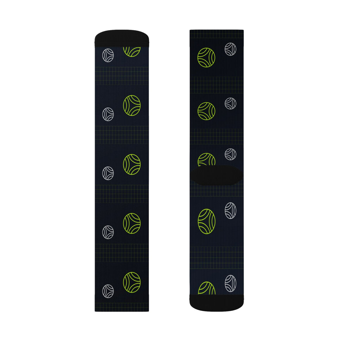 Volleyball Volt Night Spike Panel Athletic Crew Socks