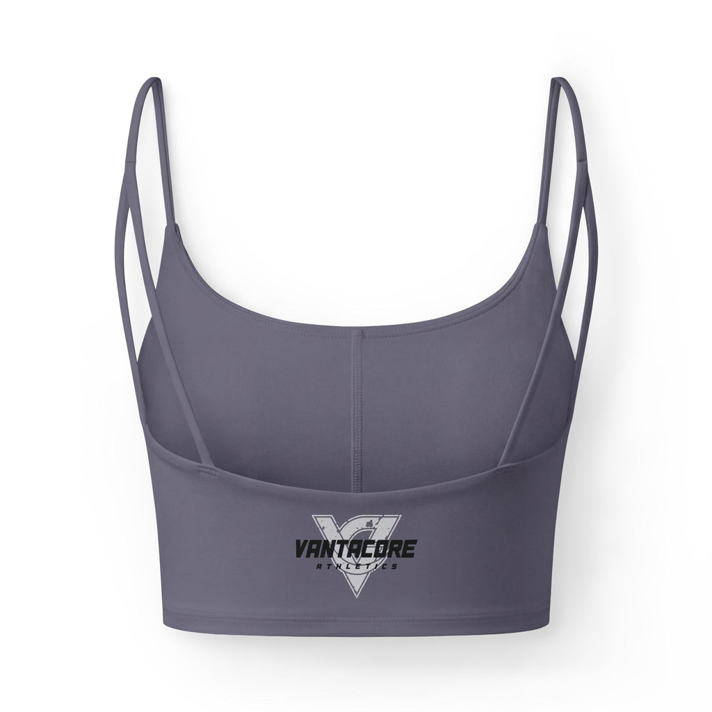 Luxe Sports Bra Vantacore Logo Cropped Strappy Activewear by Vantacore Athletics, view 3