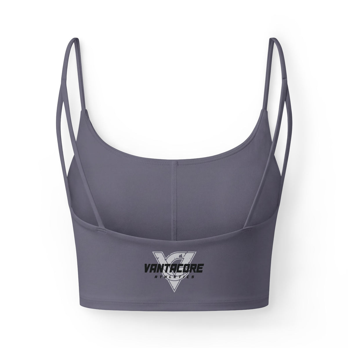 Luxe Sports Bra Vantacore Logo Cropped Strappy Activewear by Vantacore Athletics, view 3