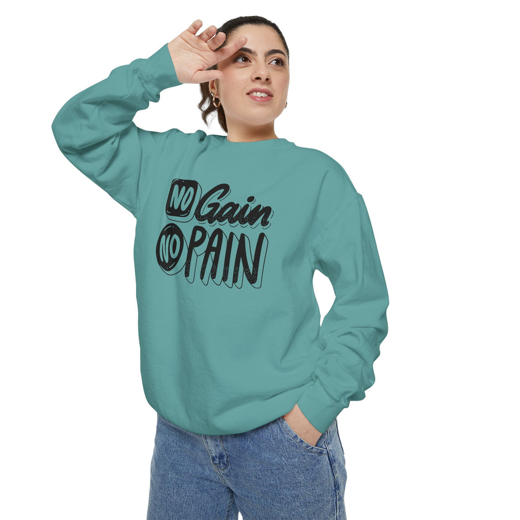 No Gain No Pain Sweatshirt | Motivational Fitness Crewneck