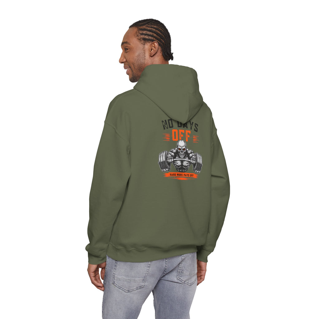 No Days Off | Heavy Hooded Sweatshirt