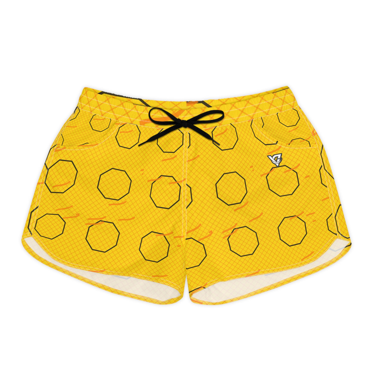 Combat Sports Neon Citrus Cage Mesh Women's Athletic Shorts with Pockets