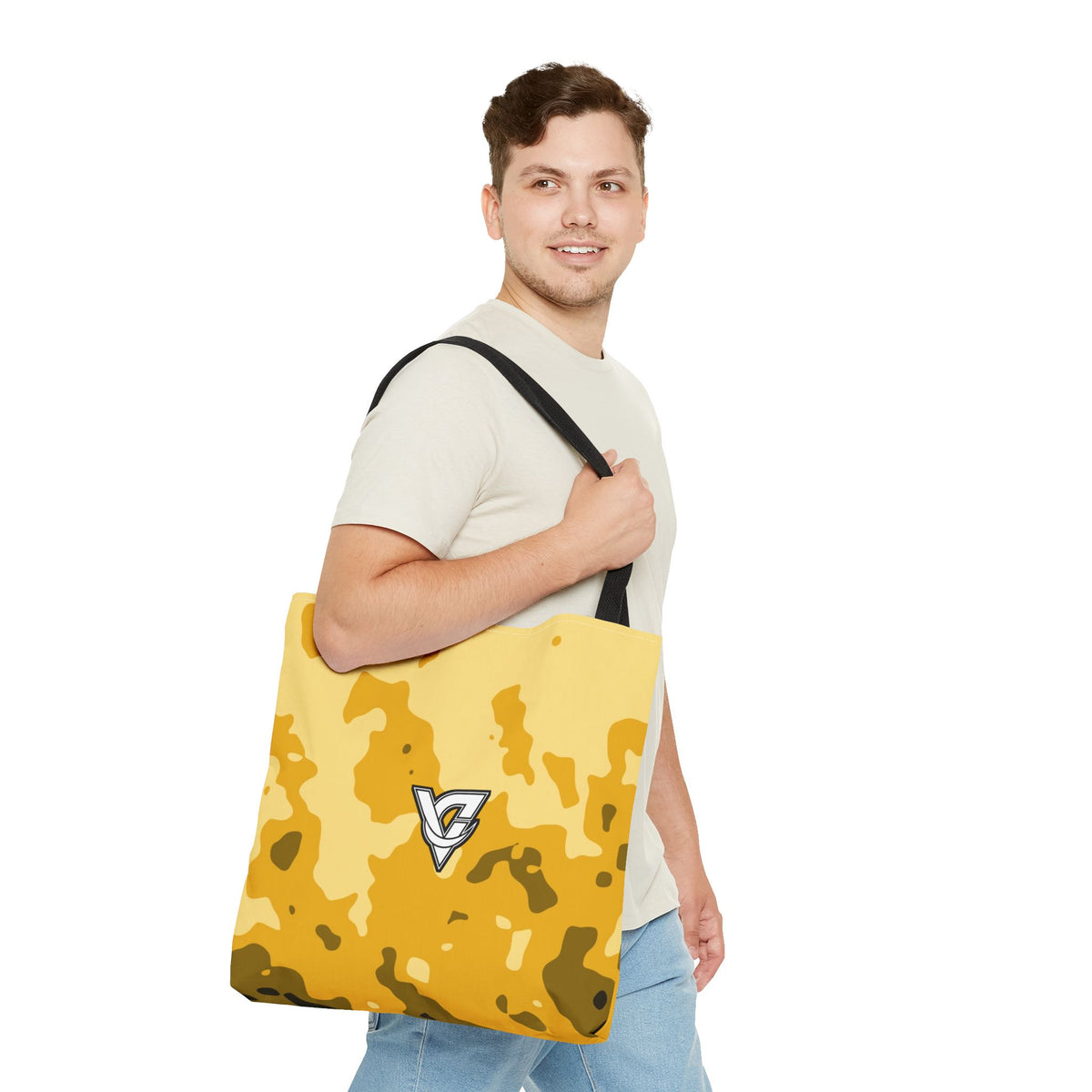 Mustard Magma Tote Bag — All-Over Print Gym & Everyday Tote