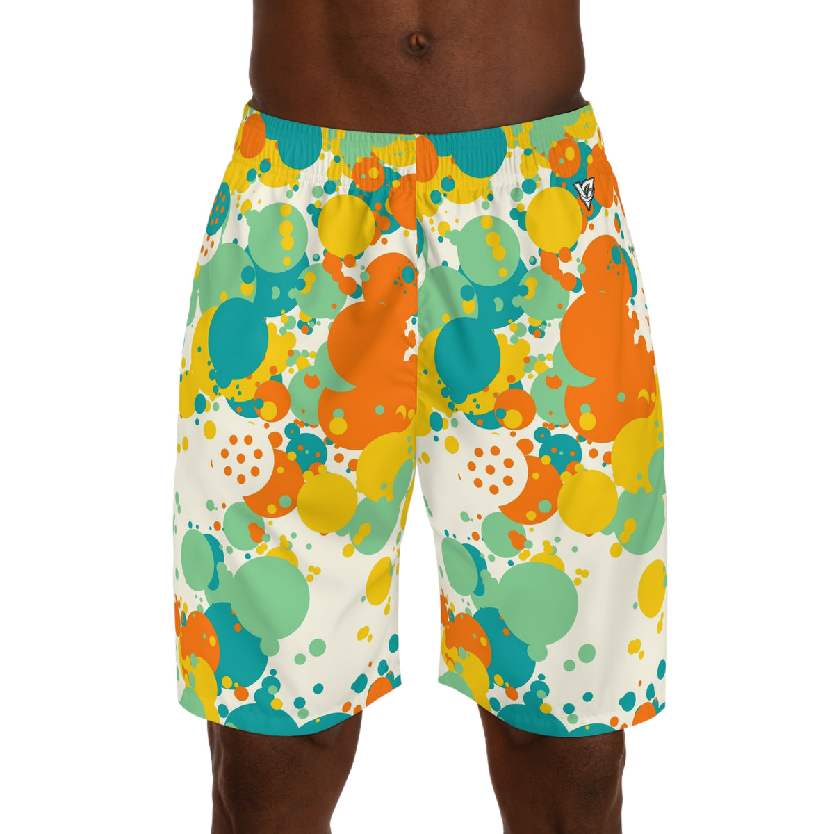 Pickleball Citrus Pop Splash Zone Men's Athletic Shorts with Pockets
