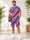 Yoga Sunrise Punch Stripe Surge Men's Sports Jersey - front view