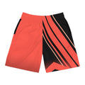 Men's Sunset Coral & Black Running Jogger Shorts with Pockets — Athletic Performance