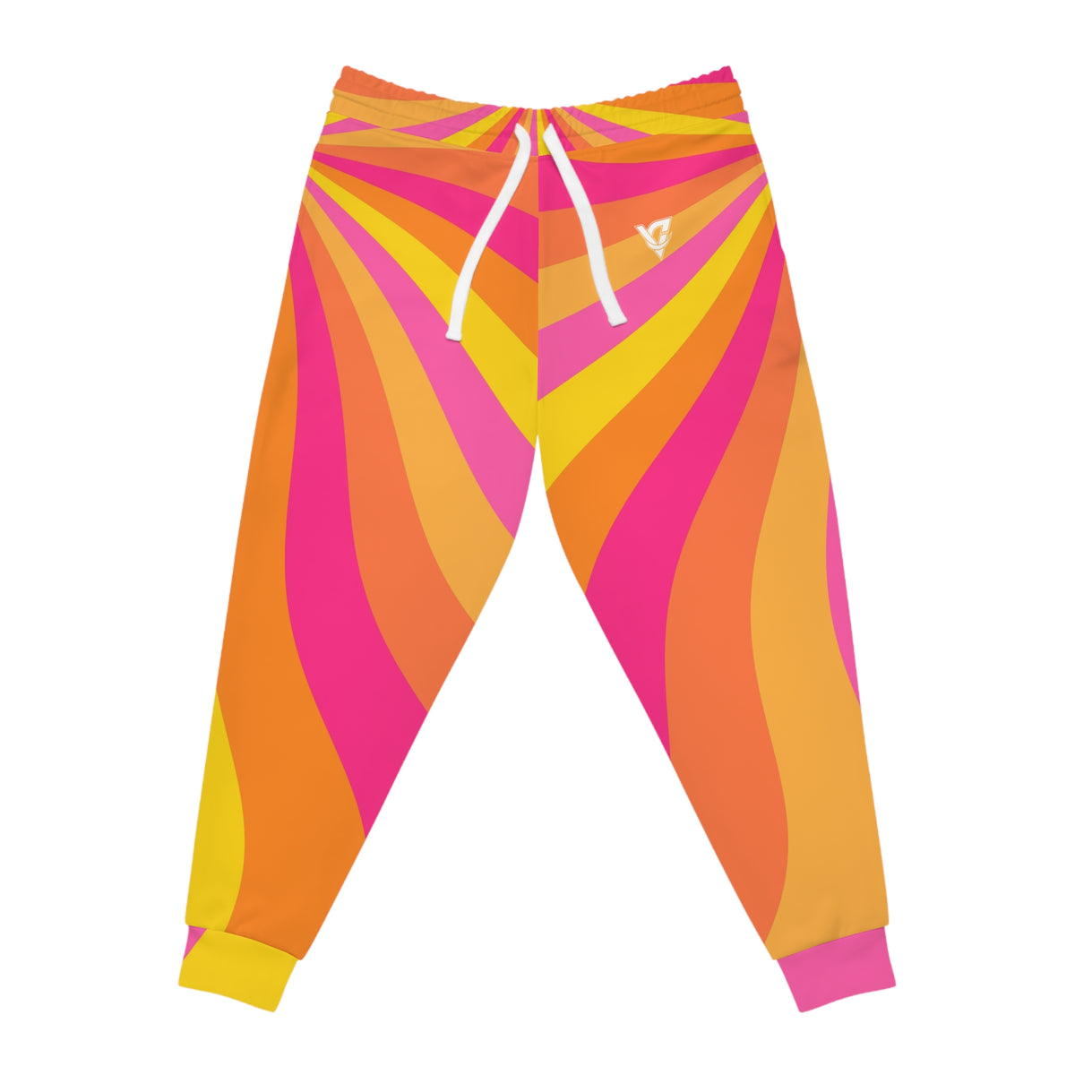 Women's Sunburst Rays Joggers – Colorful All-Over Print Athletic Jogger Pants