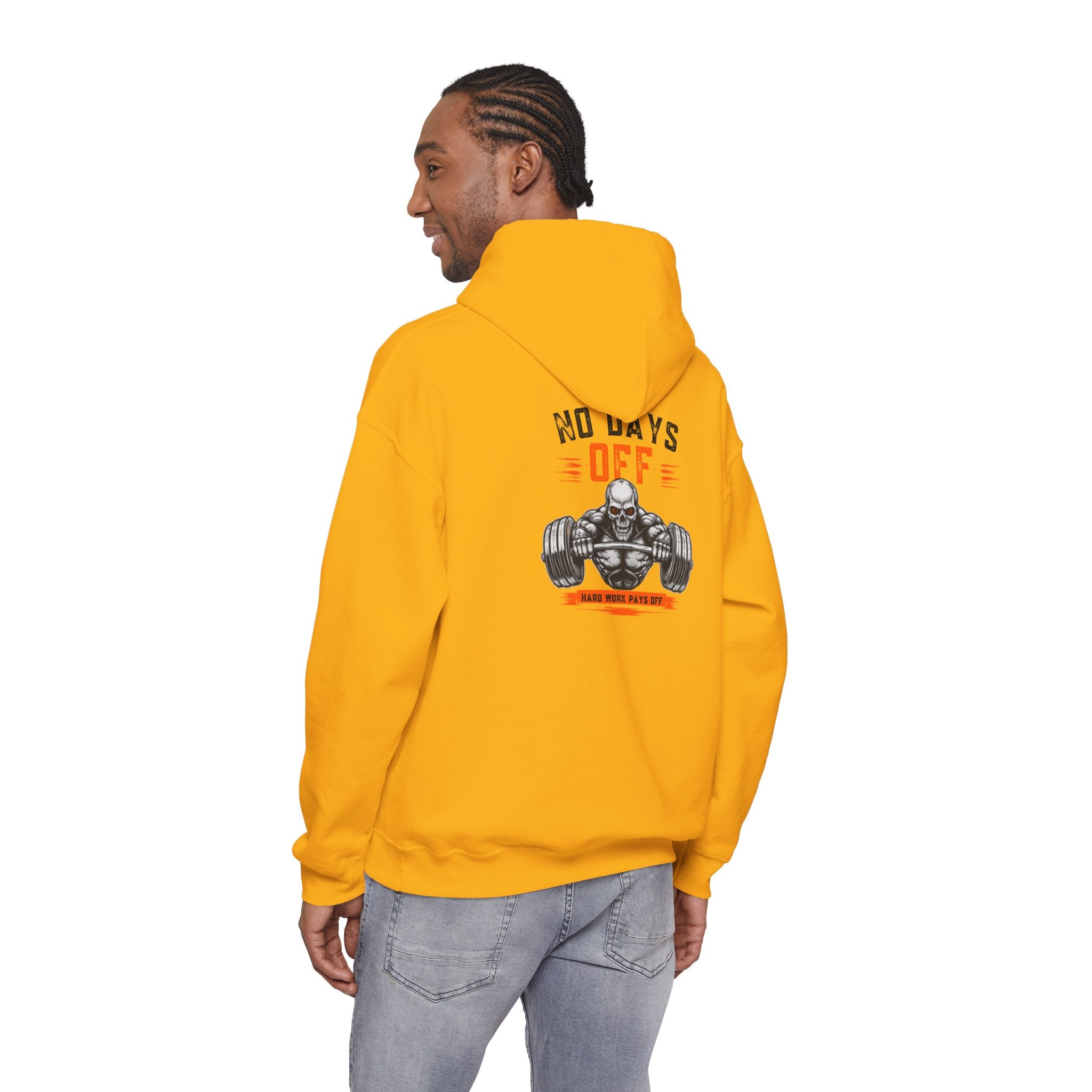 No Days Off | Heavy Hooded Sweatshirt