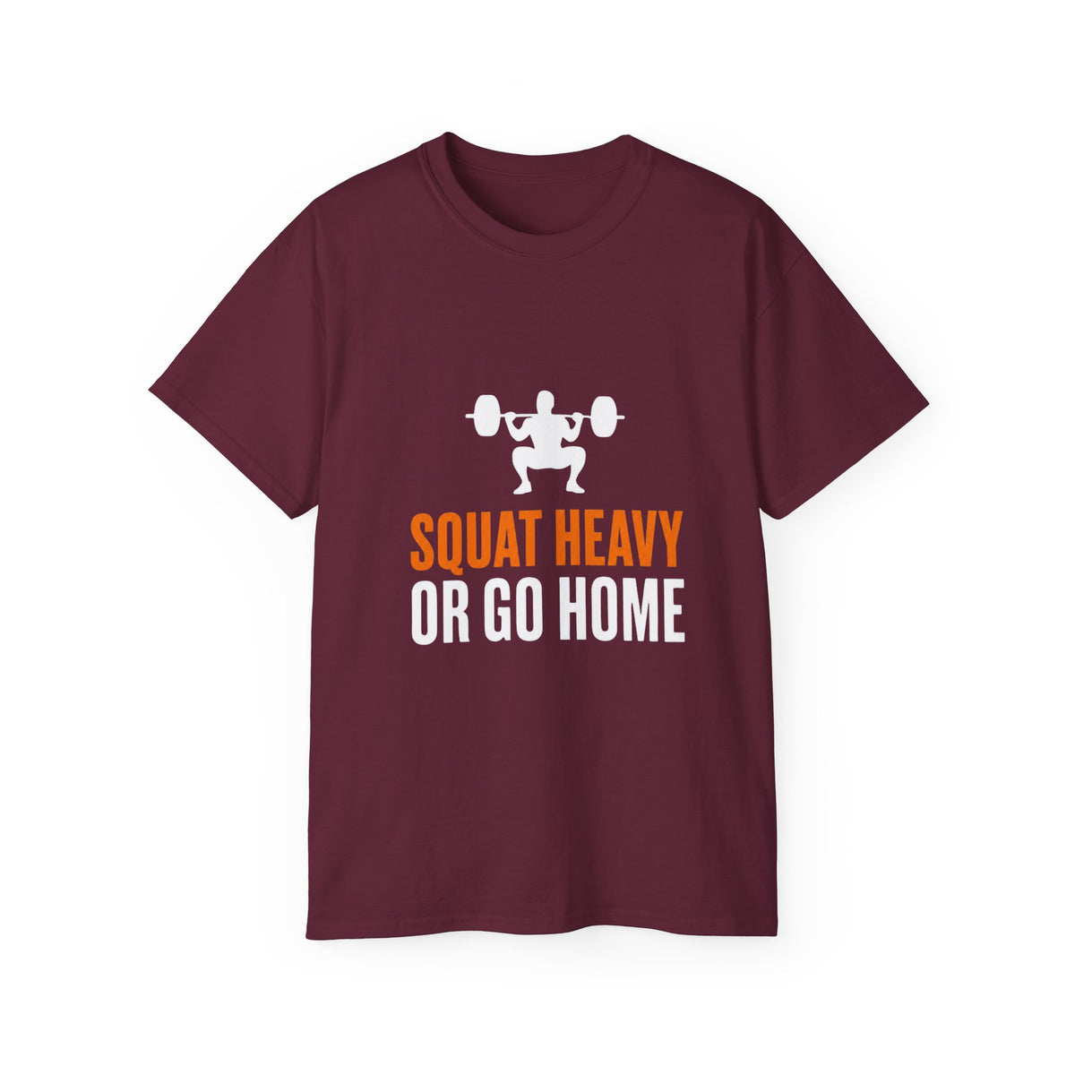 Squat Heavy Tee Bold Orange Gym Shirt for Weightlifters & by Vantacore Athletics, view 4
