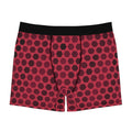 Cranberry Hex Grid Men's Boxer Briefs — Performance Underwear