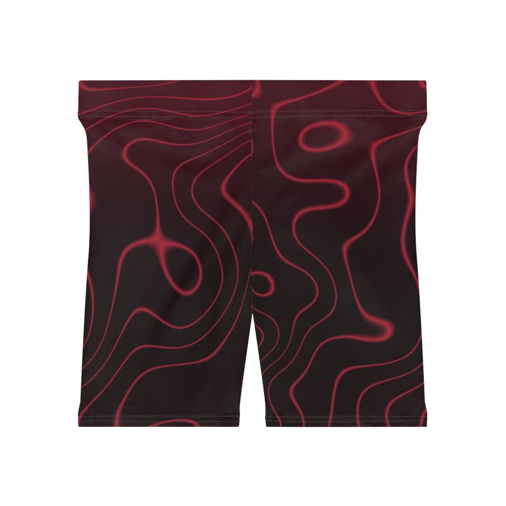 Spiced Wine Topo Women's Biker Shorts — High-Waist Workout Shorts