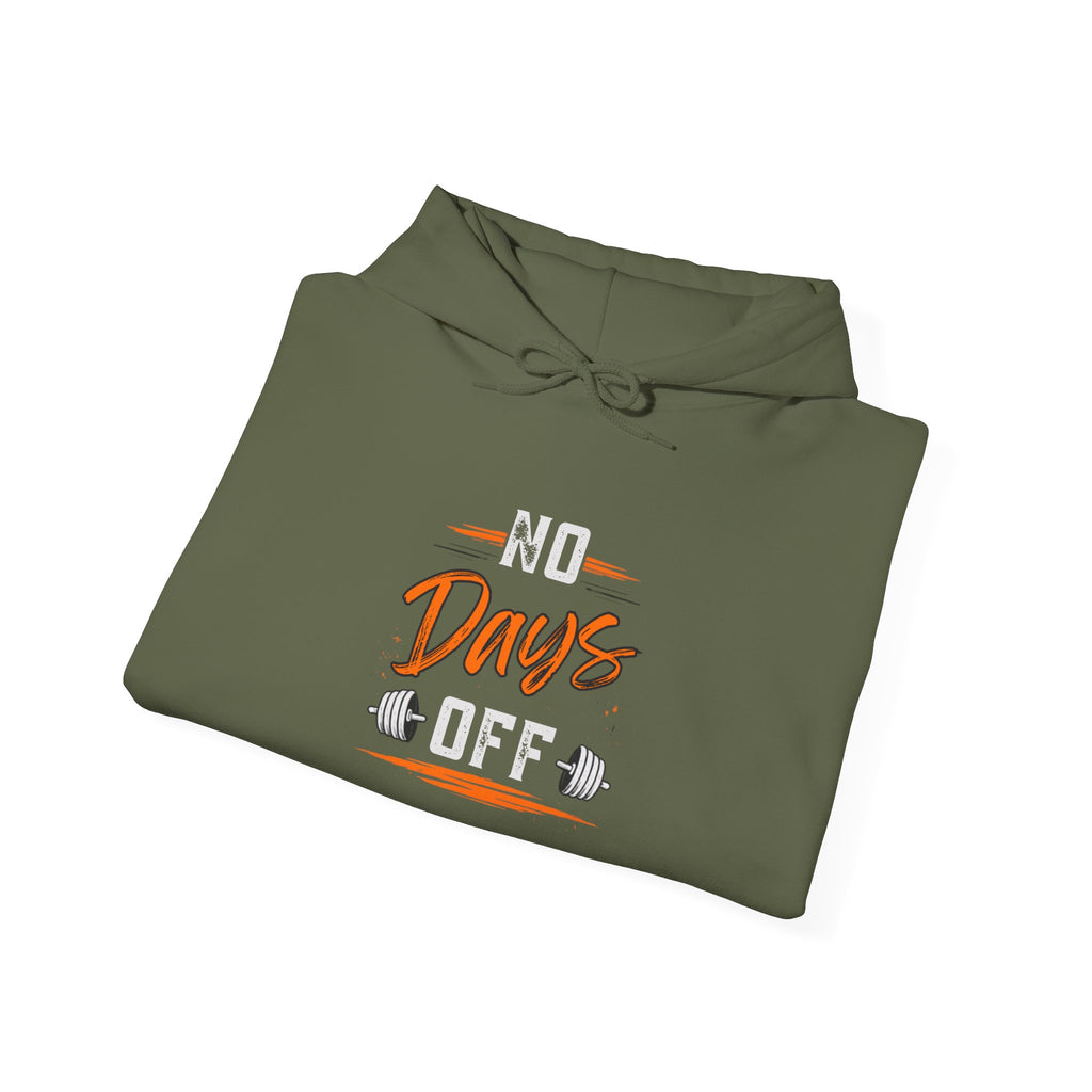 No Days Off | Heavy Hooded Sweatshirt