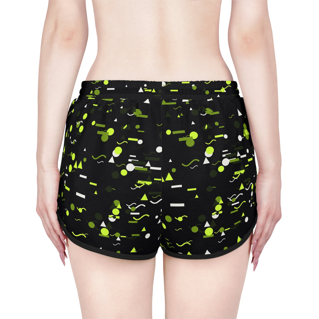 Women's Volt Confetti Relaxed Shorts — All-Over Print Running & Workout Shorts