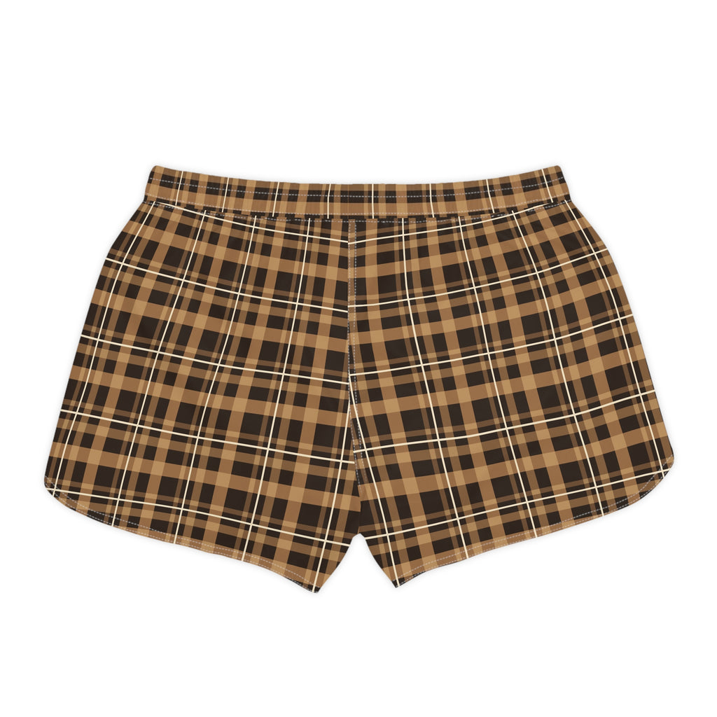 Women's Multipurpose Athletic Shorts with Pockets | Desert Plaid