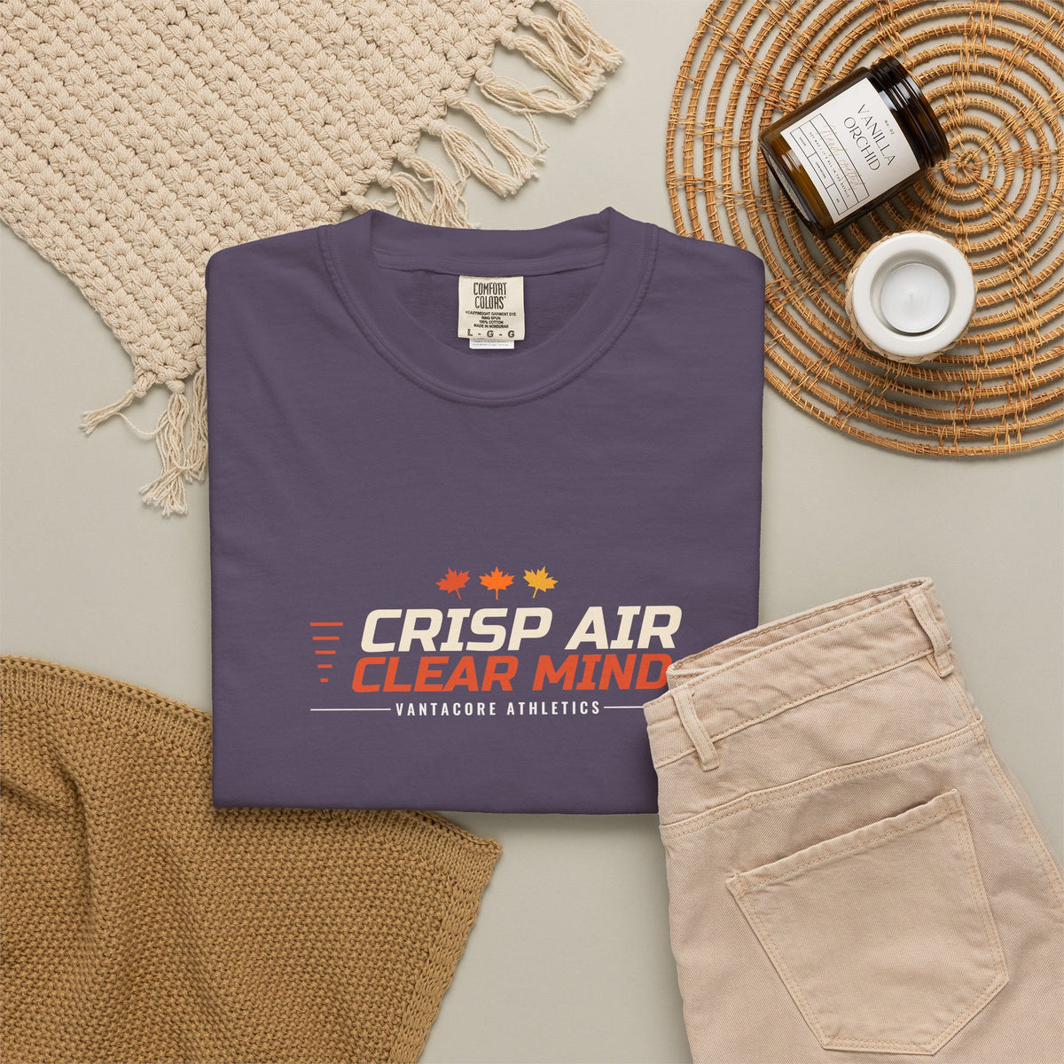 Crisp Air Clear Mind | Women's Garment-Dyed Graphic Tee