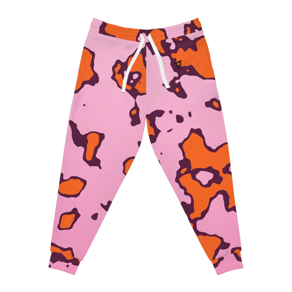 Women's Tangerine Spots Joggers – Colorful All-Over Print Athletic Jogger Pants