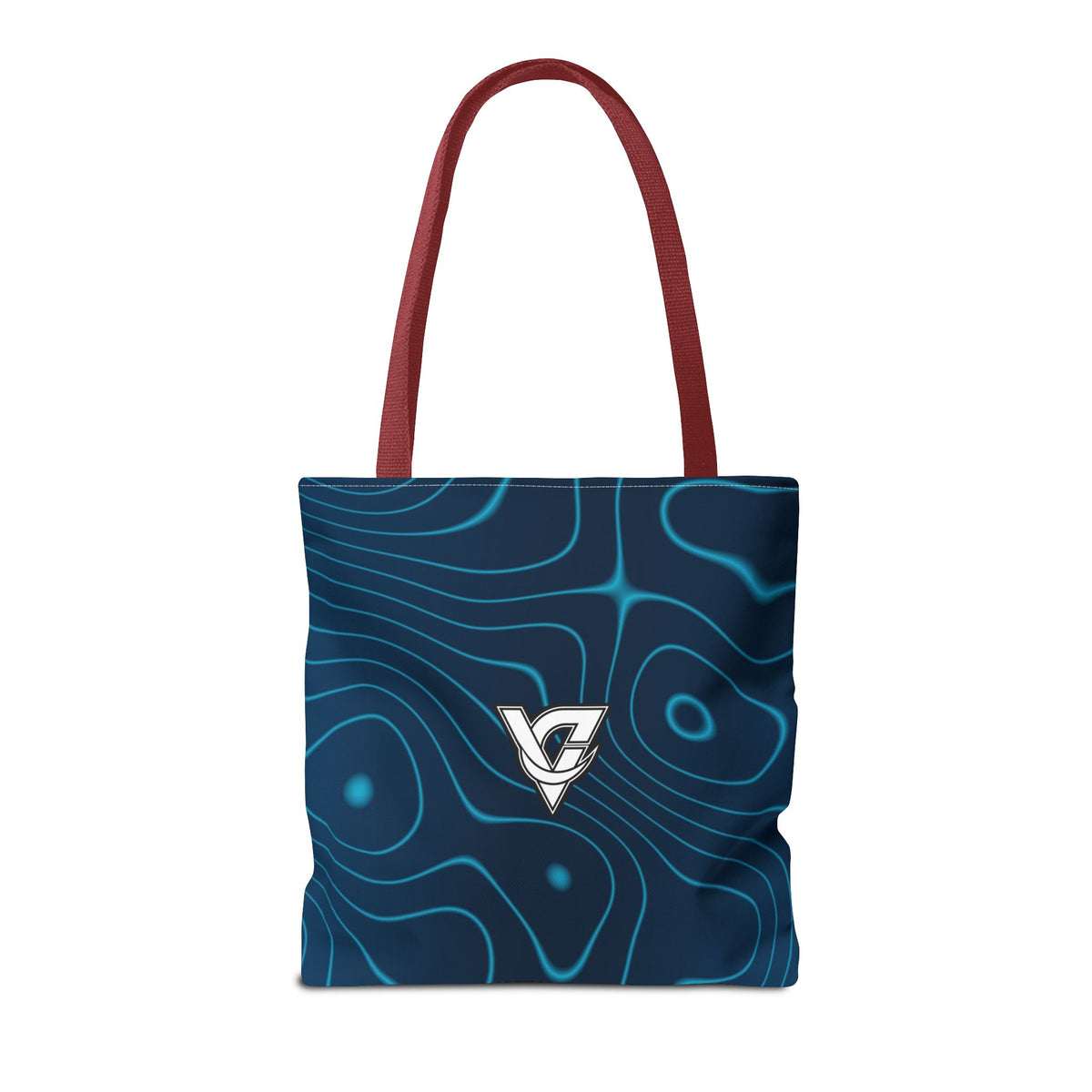 Ocean Topo Tote Bag — All-Over Print Gym & Everyday Tote
