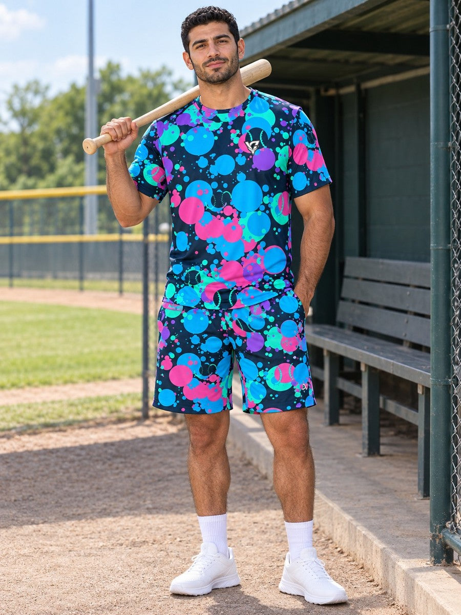 Baseball & Softball Neon Lagoon Splash Zone Men's Sports Jersey - front view