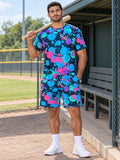 Baseball & Softball Neon Lagoon Splash Zone Men's Athletic Shorts with Pockets - front view