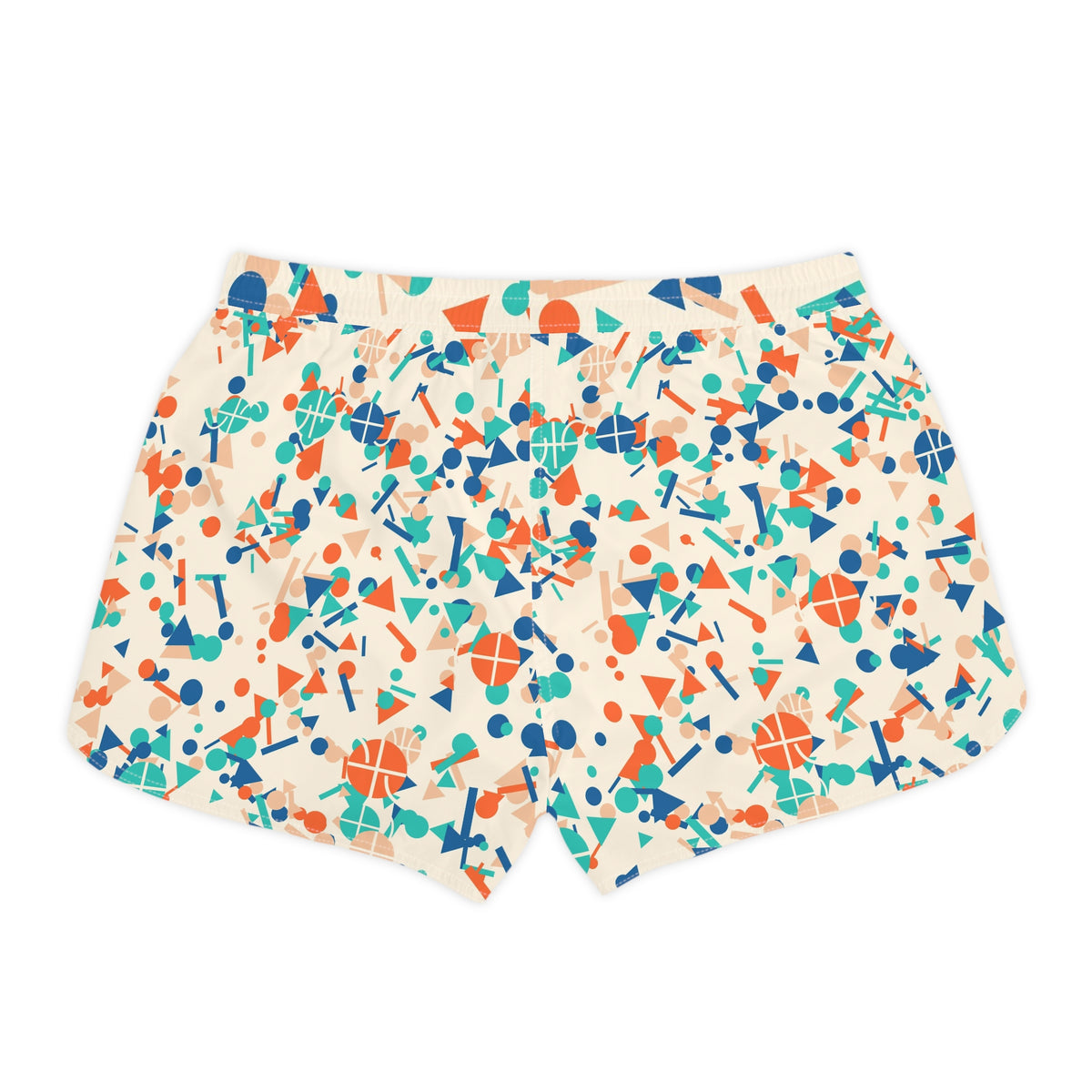 Basketball Papaya Splash Confetti Pop Women's Athletic Shorts with Pockets