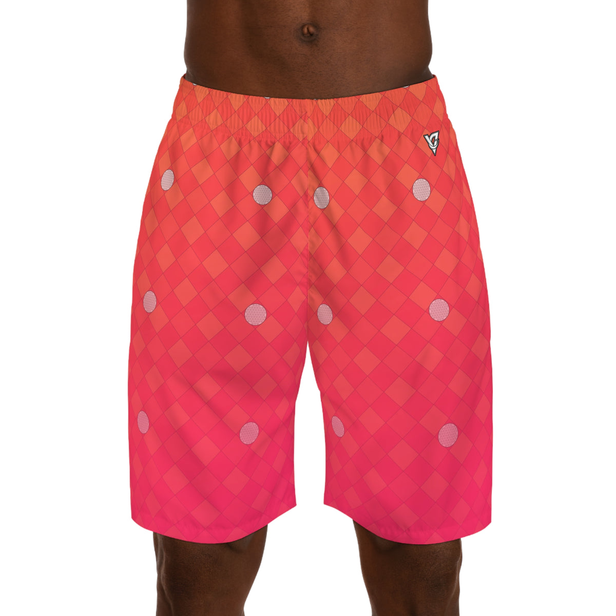 Golf Sunset Fade Dimple Links Men's Athletic Shorts with Pockets
