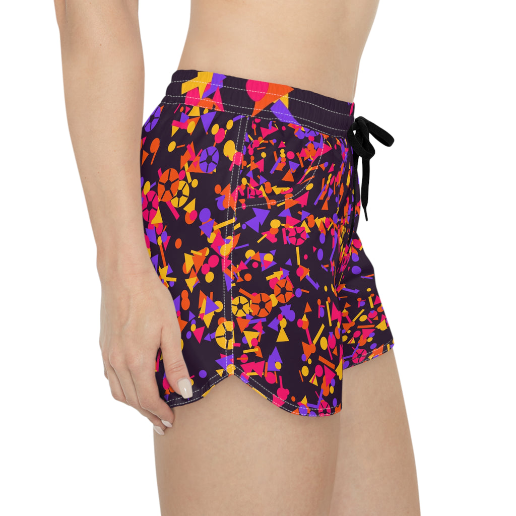 Soccer Berry Blast Confetti Pop Women's Athletic Shorts with Pockets