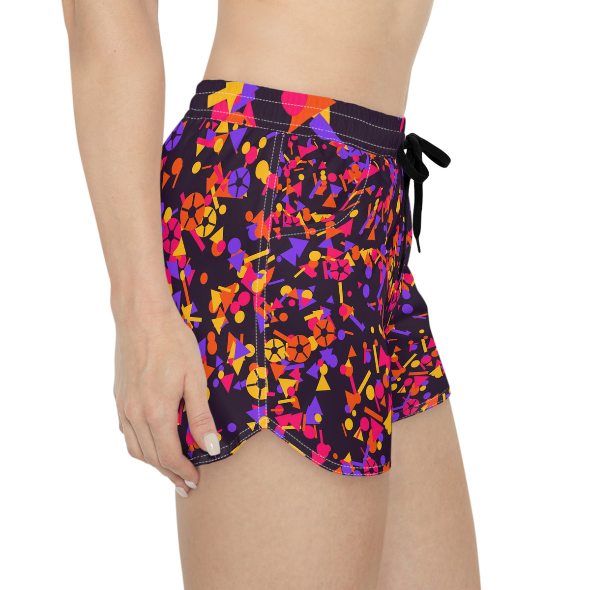 Soccer Berry Blast Confetti Pop Women's Athletic Shorts with Pockets