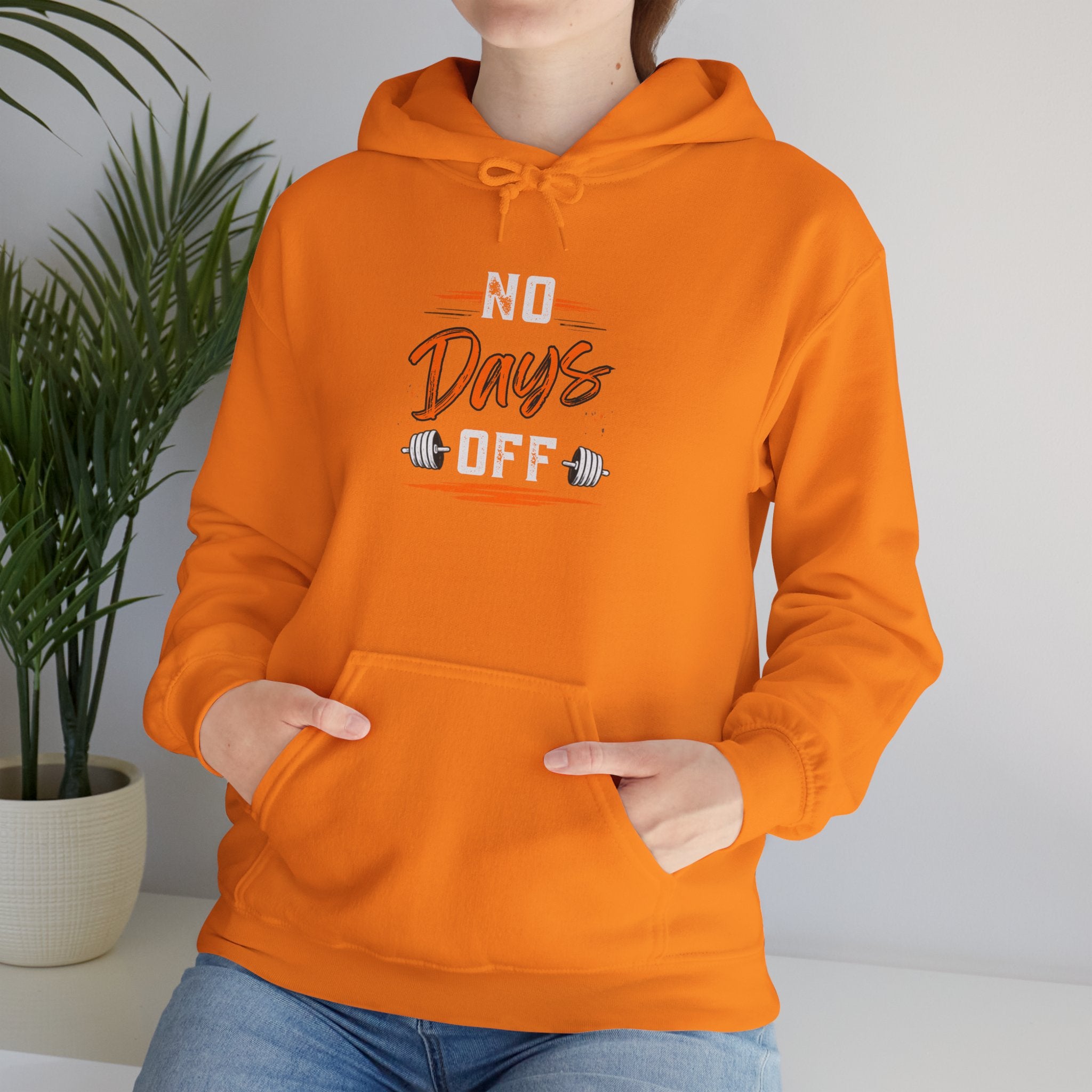 No Days Off | Heavy Hooded Sweatshirt