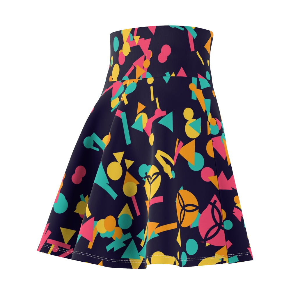 Volleyball Electric Mango Confetti Pop Women's Athletic Skater Skirt