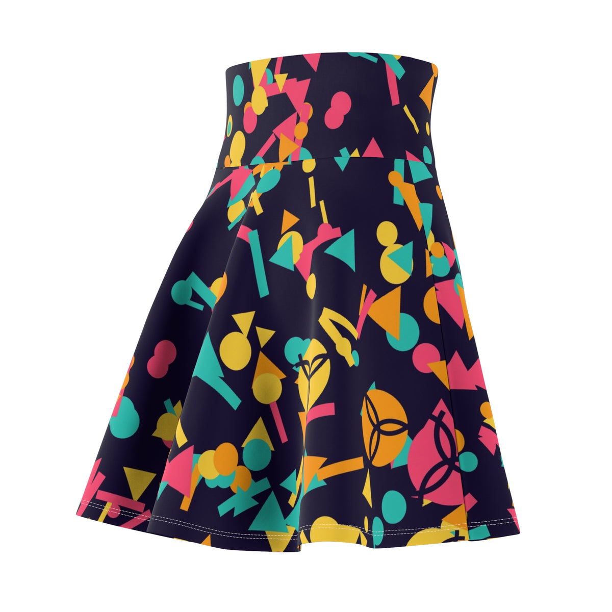 Volleyball Electric Mango Confetti Pop Women's Athletic Skater Skirt