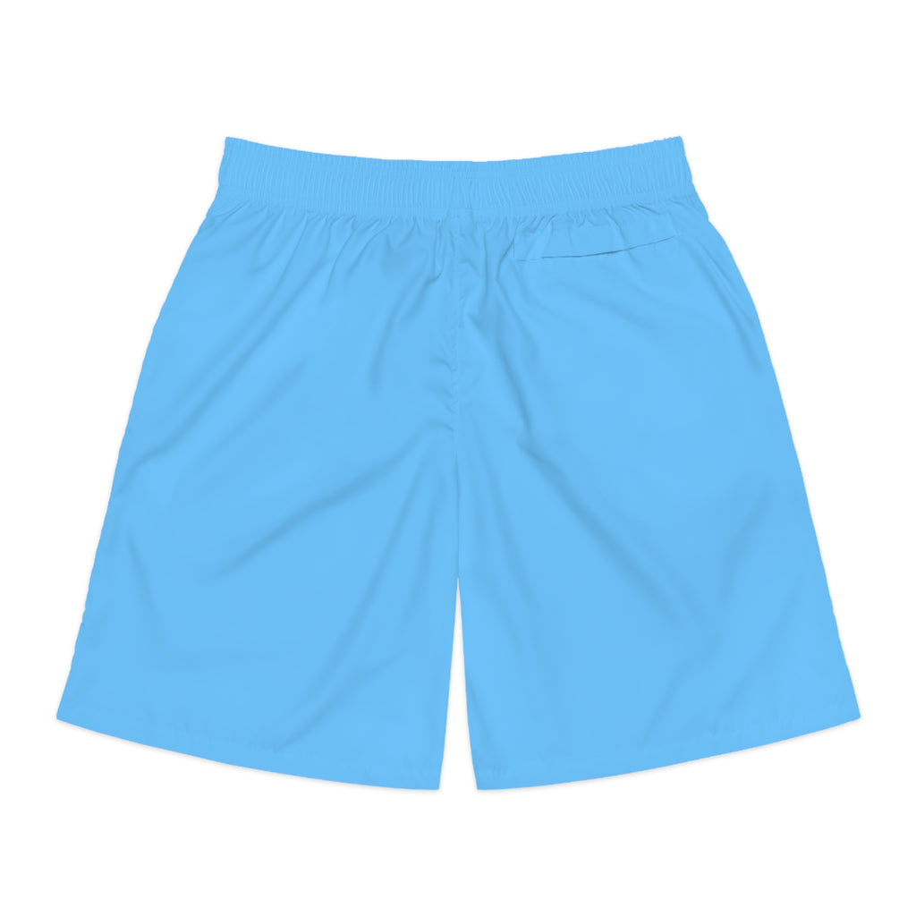 Vantacore Solid Sky Blue Men's Athletic Shorts with Pockets