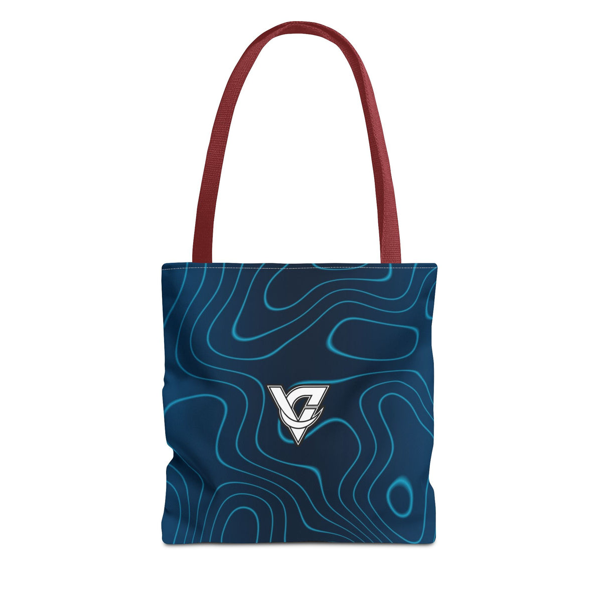 Ocean Topo Tote Bag — All-Over Print Gym & Everyday Tote