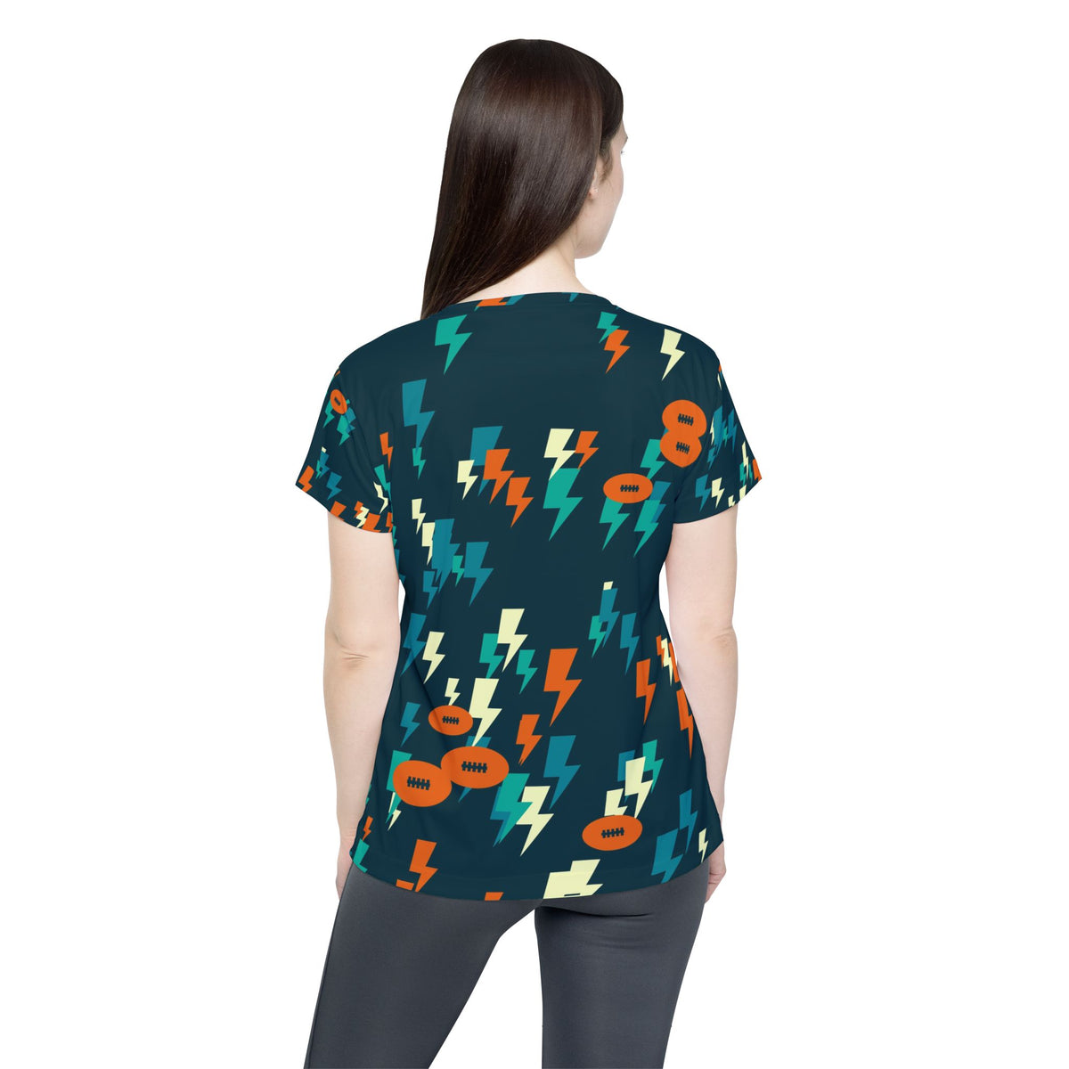Football Peacock Bolt Strike Women's Sports Jersey
