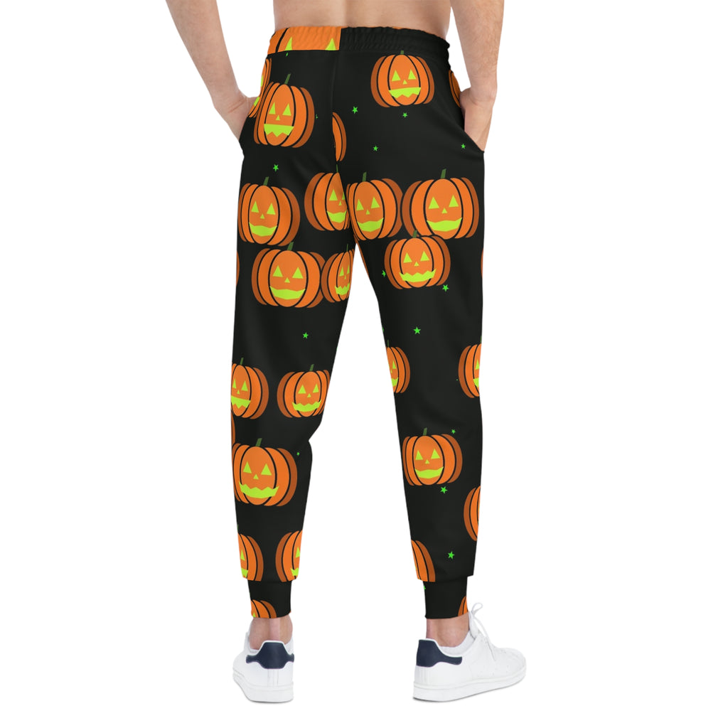 Halloween Toxic Slime Jack-O'-Lantern Men's Joggers – All-Over Print Athletic Jogger Pants
