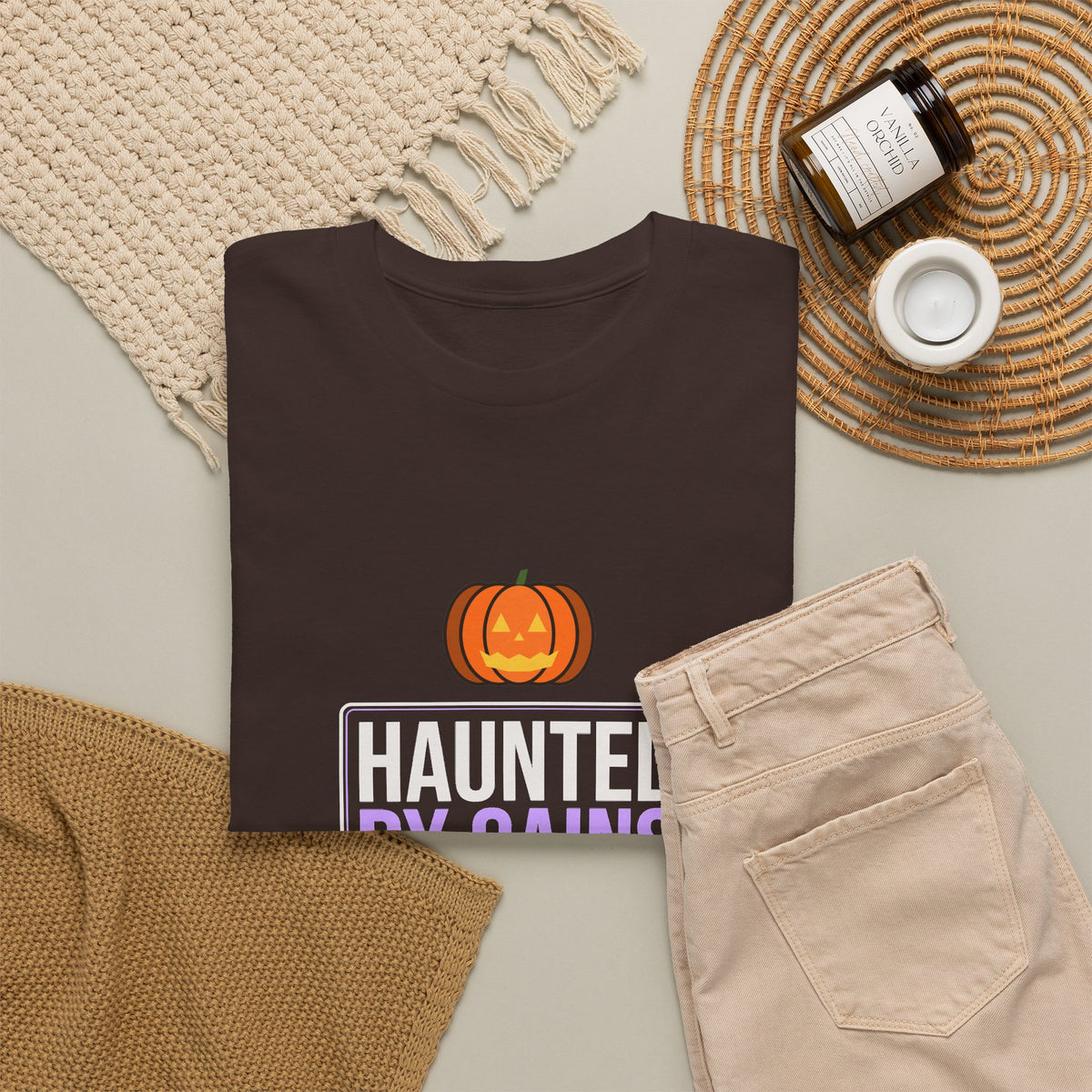 Haunted By Gains | Men's Halloween Graphic Gym T-Shirt