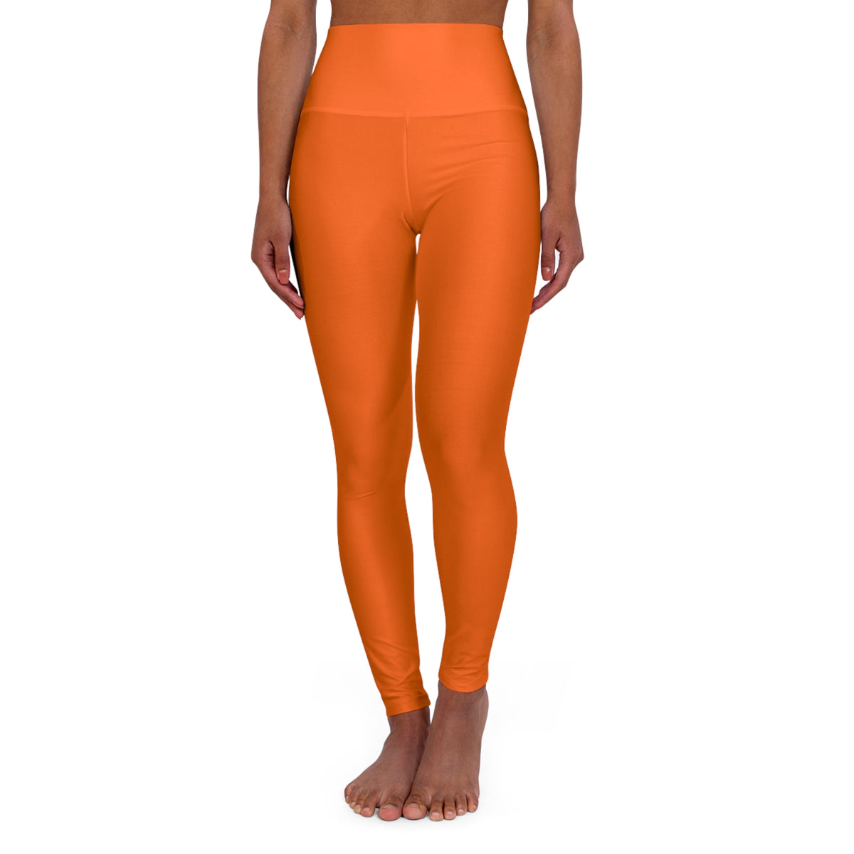 Blaze Orange Essential High-Waisted Yoga Leggings